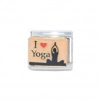 I love yoga - enamel 9mm Italian charm