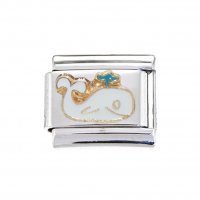 White Whale - enamel 9mm Italian charm