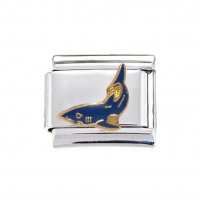 Blue Whale - enamel 9mm Italian charm